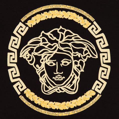 versace face logo gold|Versace gold medusa logo.